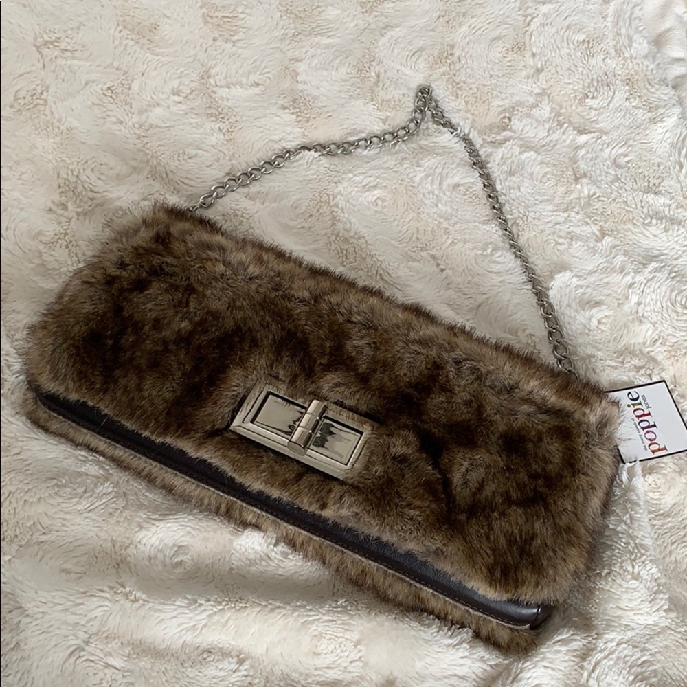 Poppie Jones Faux Fur Purse